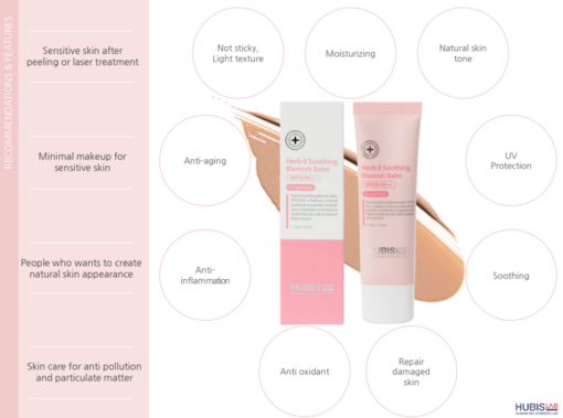 HubisLab Herb 8 Soothing Blemish Balm SPF30 PA++ 50g - Image 3