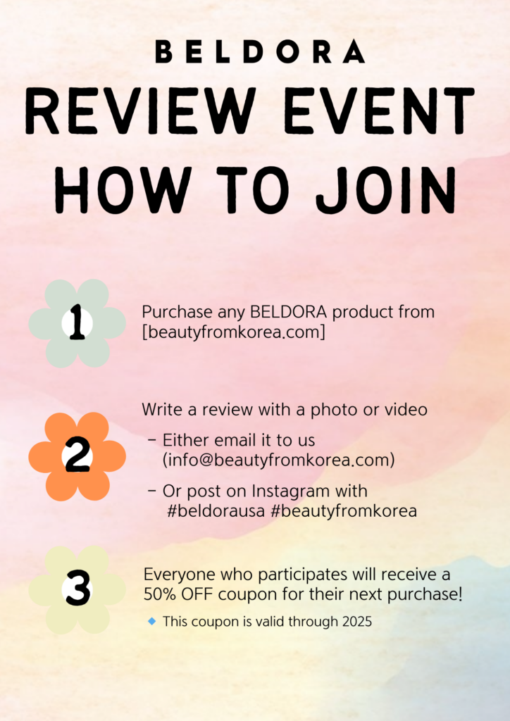 Beldora Review Event, Receive 50% off your next order [How to join]