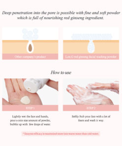 Lon.G Red Ginseng Enzyme Powder Facial Wash 50g