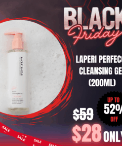Laperi Cleansing Gel (200ml)_Black Friday Korean Skincare Sale Laperi is a professional aesthetic skincare brand that captures the safe, stable, pure, and harmless energy of nature. Elevate your skin’s natural power with Laperi’s professional skincare solutions. Laperi Cleansing Gel (200ml) Gentle mild acidic cleanser with natural surfactants. Ingredients: Purified Water, Sea Water, Disodium Cocoyl Glutamate, Disodium Laureth Sulfosuccinate, Potassium Cocoyl Glycinate, Acrylates Copolymer, Sodium Chloride, Glycerin, 1,2-Hexanediol, Centella Asiatica Extract, Fig Extract, Laminaria Japonica Extract, Eclipta Prostrata Leaf Extract, Ulmus Davidiana Root Extract, Achyranthes Japonica Extract, Hydrolyzed Glycosaminoglycans, Chondrus Crispus Extract, Olive Fruit Oil, Hippophae Rhamnoides Oil, Polyglyceryl-10 Laurate, Decyl Glucoside, Tromethamine, Butylene Glycol, Hexylene Glycol, Betaine, Propylene Glycol Caprylate, Ceramide NP, Beta-Glucan, Hydrolyzed Sodium Hyaluronate, Phytosphingosine, Fragrance, Ethylhexylglycerin, Sodium Benzoate