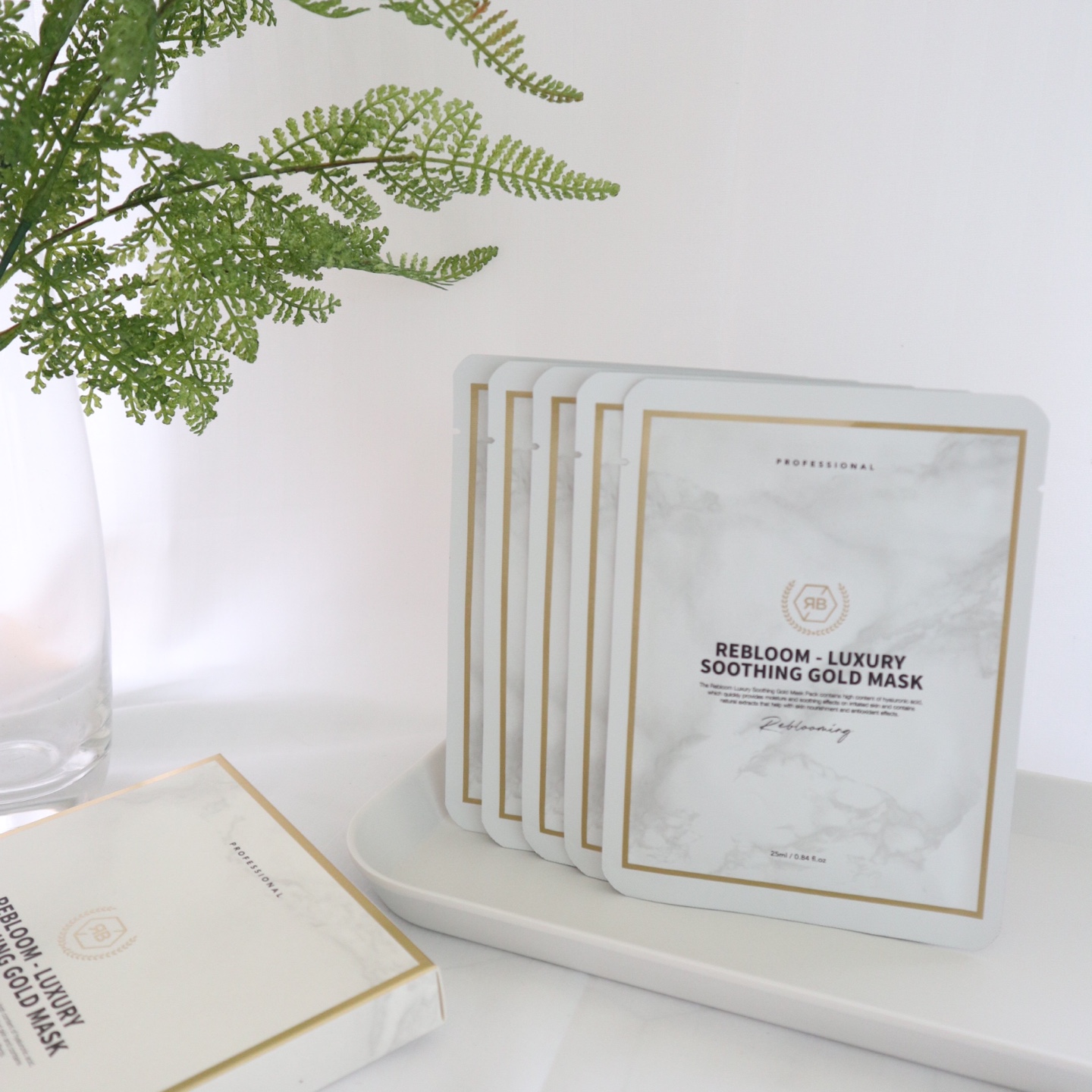 Mindbloom Mask Rebloom Luxury Soothing Gold Mask (25ml*5sheets) - Beauty From Korea