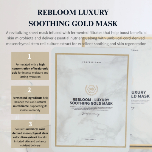 Rebloom Luxury Soothing Gold Mask (25ml*5sheets) - Image 5