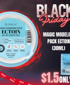 Orlic Magic Modeling Pack (27ml) Ectoin (Strenghtening barrier)_Black Friday Korean Skincare Sale Orlic Magic Modeling Pack (27ml) Ectoin (Strenghtening barrier) Orlic Magic Modeling Pack (27ml) Rice Bran (brightening)_Black Friday Korean Skincare Sale Orlic - Let your skin return to its natural flow HOW TO USE Mix contents and water in a 1:1 ratio (27 g water + 1 pouch product) Features Made with allergen-free natural fragrance — no synthetic scents used Clinically tested for moisturizing, skin barrier reinforcement, elasticity improvement, and low irritation 3 Magical Effects! Dust-Free Magic - Clean and tidy application with no powder scatter. Unlike traditional powder-type modeling packs, this liquid formula ensures a clean and comfortable experience. Color Change Magic - Watch the color transform as you mix.The moment water is added, the pack transforms from a rich base color to a soft, beautiful pastel shade. Glow-Up Magic - A radiant glow from deep within your skin. As you remove the pack, nourishing essential oils help deliver lasting hydration and a luminous glow from within Product Types Orlic Magic Modeling Pack #1 Rice Bran  (27ml) Barrier care and brightening glow skin care Ingredients : Ethylhexyl Palmitate, Propylene Glycol, Sorbitan Oleate, Butylene Glycol, Oryza Sativa Rice Bran, 1,2Hexanediol, Caprylyl Glycol, Vanilla Planifolia Fruit Extract, Cocos Nucifera  Coconut Oil, Prunus Amygdalus Dulcis Sweet Almond Oil, Hippophae Rhamnoides Oil Orlic Magic Modeling Pack #2 Ectoin  (27ml) Calming and Locking hydration Ingredients : Ethylhexyl Palmitate, Propylene Glycol, Sorbitan Oleate, Ectoin, 1,2Hexanediol, Caprylyl Glycol, Pyrus Communis Pear Fruit Extract, Prunus Persica Peach Fruit Extract, Vanilla Planifolia Fruit Extract, Gardenia Florida Fruit Extract, Crataegus Cuneata Fruit/Stem Extract, Guaiazulene Orlic Magic Modeling Pack #3 Collagen (27ml) Firming and Hydration Ingredients : Ethylhexyl Palmitate, Propylene Glycol, Sorbitan Oleate, Soluble Collagen, 1,2 Hexanediol, Caprylyl Glycol, Prunus Amygdalus Dulcis  Sweet Almond Fruit Extract, Gardenia Florida Fruit Extract, Brassica Oleracea Italica Leaf Extract, Carica Papaya Seed Oil, Alkanna Tinctoria Root Extract, Tocopherol