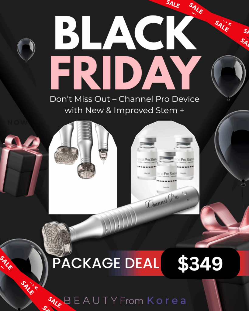 #1 Channel Pro Pen NEW Device with 3 Tips and Brand New and Improved Channel Pro Stem+ (5ml*3ea) ** 1 Year Warranty Channel Pro Pen 2.0 Brand New Device with Metal case ,3 Tips (82FT5 , 24RT5 , 3T5), 3 vials of Channel Pro Stem+ Comes with 1 year unconditional warranty! Channel Pro Pen New Device USB Charger Line 82Flower Tip 24Round Tip 3Tip Channel Pro Stem+ (5ml*3ea) 1 Year unconditional warranty Brief Information of Channel Pro Stem + Channel Pro Stem+ is a high-performance exosome ampoule designed to boost skin regeneration and radiance, especially when paired with microchanneling. Featuring a triple exosome blend (human stem cell–derived factors + apple EVs + grape EVs), essential amino acids, and vitamins, it supports fast recovery, improved tone, and a healthy glow. Lightweight, fast-absorbing, and device-friendly—ideal for channeling, stamping, and transdermal infusion treatments. Key Benefits: Enhances regeneration & post-procedure recovery Improves luminosity and skin tone Lightweight texture absorbs quickly into microchannels Suitable for all skin types, including sensitive