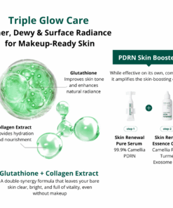Tender garden Skin Renewal Essence Cream (80ml) Transparently Radiant Pure Glow Skin Clearly Radiant Power Hydro-toxin Skin Hydro-toxin + Hydro Volume + Hydro Coating = 3-in-1 Care The double synergy effect of glutathione and collagen provides triple radiance care with inner glow, aqua glow, and clear glow for bright and vibrant skin. Clinically Proven High-Performance Care Clinical confirmation of immediate moisture improvement felt from just one use. Additionally, verified various skin efficacy benefits including moisture plumping effects and definitive lifting improvement for under-eyes, cheeks, and chin. NEXT-GEN APPLYING “HYDRO-Glow TOX” PHYTO PDRN SKIN THEARAPY LINE Camellia PDRN ; Hydro-toxin Combines high-purity 99% PHYTO PDRN components with 3D moisture technology. 110 Billion Exosomes ; Hydro Plumping Baby Collagen (17 Amino Acids) ; Hydro Coating