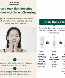 Tender Garden Cleansing Foam Extra Purifying (120ml) Glow skin starts from cleansing! Mild acidic and hydrating cleansing foam for all skin type Moisturizing Mild Cleansing The Beginning of Hydro-Glowtox Cleansing Moisture Cleansing Without Inner Tightness High-purity Camellia PDRN + 17 types of amino acid moisturizing components draw moisture to maintain clear, moist skin texture even after cleansing. Clinically Proven High-Performance Care Gentle yet powerful cleansing power confirmed through 4 clinical tests (sebum, waste, oil)! Provides 10-layer deep skin moisturizing power. NEXT-GEN APPLYING “Hydro-Glowtox” PHYTO PDRN SKIN THEARAPY LINE Camellia PDRN ; Hydro-Glowtox Combines high-purity 99% PHYTO PDRN components with 3D moisture technology. Baby Collagen (17 Amino Acids) ; Hydro Coating