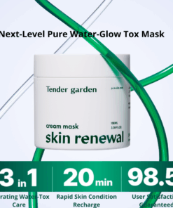 Tender Garden Skin Renewal Cream Mask (100ml)  The Beginning of True Korean skincare Hydro Glow-tox Care Robust Skin Condition Recovery Hydro-toxin + Hydro Volume + Hydro Coating = 3-in-1 Care High, medium, and ultra-low molecular weight 5-type hyaluronic acid formula for robust moisture charging and skin condition recovery Clinically Proven High-Efficacy Care Instant moisture plumping effects, pore tightening, heat soothing effects, and 8 additional skin clinical test verifications completed NEXT-GEN APPLYING Korean skincare Hydro Glow-tox Care PHYTO PDRN SKIN THEARAPY LINE Camellia PDRN ; Korean skincare Hydro Glow-tox Care Combines high-purity 99% PHYTO PDRN components with 3D moisture technology. This delivers exceptional elasticity-enhancing skin renewal and outstanding well-aging Korean skincare Hydro Glow-tox Care effects. Camellia flowers particularly symbolize winter in Jeju, demonstrating strong vitality by blooming even in the harsh winter cold. Due to their rich components and skin benefits, they are highly popular ingredients in the cosmetics industry. 110 Billion Exosomes ; Hydro Plumping Exosome particles (110 billion) that are 400 times smaller than pores rapidly penetrate the skin, providing firm moisture plumping effects. Exosomes play a role in transporting various bio-derived substances such as signaling molecules, proteins, and hexane to recipient cells. This ingredient is gaining attention in skin beauty and pharmaceutical development. Baby Collagen (17 Amino Acids) ; Hydro Coating Baby collagen that exists only in 1-year-old baby skin provides Hydro coating effects. Natural Moisturizing Factor (NMF) is a substance that naturally exists within the skin to help maintain adequate moisture. While we produce NMF naturally from birth, its distribution is most abundant in baby skin. Tender garden Skin Renewal Cream Mask Ingredients : Water, Glycerin, Butylene Glycol, Caprylyl/Capryl Glucoside, Isoamyl Laurate, Isoamyl Cocoate, Ethylhexyl Palmitate, Camellia Japonica Flower Extract, Glyceryl Stearate, Cetearyl Alcohol, Stearic Acid, Sorbitan Sesquioleate, Polysorbate 60, Polyglyceryl-10 Laurate, Dimethicone, 1,2-Hexanediol, Sodium DNA, Oryza Sativa (Rice) Bran Extract, Sodium Hyaluronate, Hydrolyzed Sodium Hyaluronate, Hydrolyzed Hyaluronic Acid, Sodium Hyaluronate Crosspolymer, Hydrolyzed Sodium Hyaluronate, Hydrolyzed Hyaluronic Acid, Collagen, Serine, Glutamic Acid, Aspartic Acid, Leucine, Arginine, Lysine, Alanine, Tyrosine, Phenylalanine, Threonine, Proline, Valine, Isoleucine, Histidine, Methionine, Cysteine, Citric Acid, Tocopheryl Acetate, Carbomer, Tromethamine, Hydroxyethyl Acrylate/Sodium Acryloyldimethyl Taurate Copolymer, Ethylhexylglycerin, Pentylene Glycol, Disodium EDTA, Adenosine