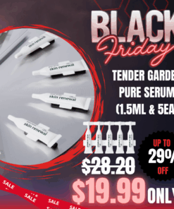 Tender garden Skin Renewal Pure Serum (1.5ml*5ea) PDRN, Exosome, Collagen Serum_Black Friday Korean Skincare Sale Tender garden Skin Renewal Pure Serum (1.5ml*5ea) PDRN Hydro-Glow Tox 99.9% Concentrated Transparently Radiant Pure Glow Skin 99.9% Highly Concentrated Camellia PDRN Three-dimensional mesh-structured hyaluronic acid combined with the vitality of camellia plants that bloom even in harsh winter, delivering hydro plumping effects that surge from within the skin. Clinically Proven High-Efficacy Care Skin lifting confirmed through 6 clinical tests, 100-hour moisture/hydration lasting power, real moisture volume boosting. NEXT-GEN APPLYING “Hydro-Glow Tox” PHYTO PDRN SKIN THEARAPY LINE Camellia PDRN ;Hydro-Glow Tox Combines high-purity 99% PHYTO PDRN components with 3D moisture technology. This delivers exceptional elasticity-enhancing skin renewal and outstanding well-aging Hydro-toxin effects. Camellia flowers particularly symbolize winter in Jeju, demonstrating strong vitality by blooming even in the harsh winter cold. Due to their rich components and skin benefits, they are highly popular ingredients in the cosmetics industry. Tender garden Skin Renewal Pure Serum Ingredients Water, Butylene Glycol, 1,2-Hexanediol, Camellia Japonica Flower Extract, Sodium DNA, Sodium Hyaluronate Crosspolymer, Ethylhexylglycerin, Adenosine