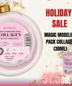 Orlic Magic Modeling Pack (27ml) Collagen (Firming) Orlic Magic Modeling Pack (27ml) Collagen (Firming) Orlic - Let your skin return to its natural flow HOW TO USE Mix contents and water in a 1:1 ratio (27 g water + 1 pouch product) Features Made with allergen-free natural fragrance — no synthetic scents used Clinically tested for moisturizing, skin barrier reinforcement, elasticity improvement, and low irritation 3 Magical Effects! Dust-Free Magic - Clean and tidy application with no powder scatter. Unlike traditional powder-type modeling packs, this liquid formula ensures a clean and comfortable experience. Color Change Magic - Watch the color transform as you mix.The moment water is added, the pack transforms from a rich base color to a soft, beautiful pastel shade. Glow-Up Magic - A radiant glow from deep within your skin. As you remove the pack, nourishing essential oils help deliver lasting hydration and a luminous glow from within Product Types Orlic Magic Modeling Pack #3 Collagen (27ml) Firming and Hydration Ingredients : Ethylhexyl Palmitate, Propylene Glycol, Sorbitan Oleate, Soluble Collagen, 1,2 Hexanediol, Caprylyl Glycol, Prunus Amygdalus Dulcis  Sweet Almond Fruit Extract, Gardenia Florida Fruit Extract, Brassica Oleracea Italica Leaf Extract, Carica Papaya Seed Oil, Alkanna Tinctoria Root Extract, Tocopherol