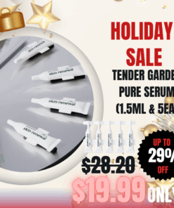 Tender garden Skin Renewal Pure Serum (1.5ml*5ea) PDRN, Exosome, Collagen Serum Tender garden Skin Renewal Pure Serum (1.5ml*5ea) PDRN Hydro-Glow Tox 99.9% Concentrated Transparently Radiant Pure Glow Skin 99.9% Highly Concentrated Camellia PDRN Three-dimensional mesh-structured hyaluronic acid combined with the vitality of camellia plants that bloom even in harsh winter, delivering hydro plumping effects that surge from within the skin. Clinically Proven High-Efficacy Care Skin lifting confirmed through 6 clinical tests, 100-hour moisture/hydration lasting power, real moisture volume boosting. NEXT-GEN APPLYING “Hydro-Glow Tox” PHYTO PDRN SKIN THEARAPY LINE Camellia PDRN ;Hydro-Glow Tox Combines high-purity 99% PHYTO PDRN components with 3D moisture technology. This delivers exceptional elasticity-enhancing skin renewal and outstanding well-aging Hydro-toxin effects. Camellia flowers particularly symbolize winter in Jeju, demonstrating strong vitality by blooming even in the harsh winter cold. Due to their rich components and skin benefits, they are highly popular ingredients in the cosmetics industry. Tender garden Skin Renewal Pure Serum Ingredients Water, Butylene Glycol, 1,2-Hexanediol, Camellia Japonica Flower Extract, Sodium DNA, Sodium Hyaluronate Crosspolymer, Ethylhexylglycerin, Adenosine