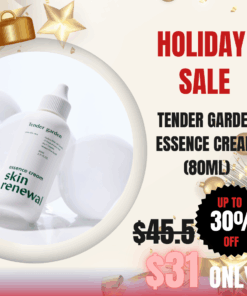 Tender garden Skin Renewal Essence Cream (80ml) Transparently Radiant Pure Glow Skin Clearly Radiant Power Hydro-toxin Skin Hydro-toxin + Hydro Volume + Hydro Coating = 3-in-1 Care The double synergy effect of glutathione and collagen provides triple radiance care with inner glow, aqua glow, and clear glow for bright and vibrant skin. Clinically Proven High-Performance Care Clinical confirmation of immediate moisture improvement felt from just one use. Additionally, verified various skin efficacy benefits including moisture plumping effects and definitive lifting improvement for under-eyes, cheeks, and chin. NEXT-GEN APPLYING “HYDRO-Glow TOX” PHYTO PDRN SKIN THEARAPY LINE Camellia PDRN ; Hydro-toxin Combines high-purity 99% PHYTO PDRN components with 3D moisture technology. This delivers exceptional elasticity-enhancing skin renewal and outstanding well-aging HYDRO-Glow TOX effects. Camellia flowers particularly symbolize winter in Jeju, demonstrating strong vitality by blooming even in the harsh winter cold. Due to their rich components and skin benefits, they are highly popular ingredients in the cosmetics industry. 110 Billion Exosomes ; Hydro Plumping Exosome particles (110 billion) that are 400 times smaller than pores rapidly penetrate the skin, providing firm moisture plumping effects. Exosomes play a role in transporting various bio-derived substances such as signaling molecules, proteins, and hexane to recipient cells. This ingredient is gaining attention in skin beauty and pharmaceutical development. Baby Collagen (17 Amino Acids) ; Hydro Coating Baby collagen that exists only in 1-year-old baby skin provides Hydro coating effects. Natural Moisturizing Factor (NMF) is a substance that naturally exists within the skin to help maintain adequate moisture. While we produce NMF naturally from birth, its distribution is most abundant in baby skin. Tender garden Skin Renewal Essence Cream Ingredients: Water, Isopropyl Isostearate, Butylene Glycol Dicaprylate/Dicaprate, Hydrogenated Polyisobutene, Cetyl PEG/PPG-10/1 Dimethicone, Glycerin, Pentylene Glycol, Camellia Japonica Flower Extract, Sodium DNA, Sodium Hyaluronate Crosspolymer, Oryza Sativa (Rice) Bran Extract, Citric Acid, Glycine, Serine, Glutamic Acid, Aspartic Acid, Leucine, Arginine, Lysine, Alanine, Tyrosine, Phenylalanine, Proline, Threonine, Valine, Isoleucine, Histidine, Cysteine, Methionine, Collagen Extract, Glutathione, Tocopherol, Magnesium Sulfate, Butylene Glycol, Caprylyl Glycol, Ethylhexylglycerin, 1,2-Hexanediol, Pentaerythrityl Tetra-di-t-butyl Hydroxyhydrocinnamate, Adenosine