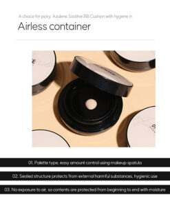 Dr. Sante Azulene Soother BB Airless Cushion (15g) Dr. Sante Azulene Soother BB Cushion (15g) Moisturizing and close-fitting perfect skin fit azulene ingredietn based airless BB cushion Makeup and skincare at the same time! cushion that helps soothe the skin after facial treatment #azulene base #thinlayer cover #healthy skin Dr. Sante Azulene Soother BB Cushion (15g) Dr. SANTE – KOREA NO.1 AESTHETIC BRAND Loved by Korean estheticians and K-beauty customers Beautiful skin starts from here. | You’ll hear the difference in your skin – with Dr. SANTE Dr. Sante Azulene Soother BB Cushion Ingredients : Chamomile Flower Water, Propanediol, Cetyl Ethylhexanoate, Caprylic/Capric Triglyceride, Titanium Dioxide, Butylene Glycol, Ethylhexyl Salicylate, Butyloctyl Salicylate, Phenyl Trimethicone, Cetearyl/PPG-10/1 Dimethicone, Polyglyceryl-6 Polyricinoleate, Ethylhexyl Palmitate, Purified Water, 1,2-Hexanediol, Disteardimonium Hectorite, Diisostearyl Malate, Sorbitan Sesquioleate, Zinc Oxide, Magnesium Sulfate, Beeswax, Ethoxy Diglycol, Panthenol, Lactobacillus Ferment Lysate, Evening Primrose Oil, Fragrance, Rosehip Extract, Mica, HDI/Trimethylol Hexyllactone Crosspolymer, Yellow Iron Oxide, Caprylyl Glycol, Aluminum Hydroxide, Triethoxycaprylylsilane, Tocopheryl Nicotinate, Red Iron Oxide, Ethylhexylglycerin, Methyldiisopropylpropionamide, Linseed Oil, Black Iron Oxide, Disodium EDTA, Sorbitan Laurate, Benzyl Salicylate, Silica, Hydrolyzed Chondrus Crispus/Chondrus Gum, Glycerin, Sodium Hyaluronate, Guaiazulene, Hydroxyethylcellulose, Acetyl Dipeptide-1 Cetyl Ester, Sodium Hyaluronate Crosspolymer, Hydrolyzed Hyaluronic Acid, Hydroxypropyltrimonium Hyaluronate, Ceramide NP, Tetracarboxymethyl Hexanoyl Dipeptide-12, Hyaluronic Acid, Sodium Acetylated Hyaluronate
