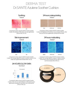 Dr. Sante Azulene Soother BB Airless Cushion (15g) Dr. Sante Azulene Soother BB Cushion (15g) Moisturizing and close-fitting perfect skin fit azulene ingredietn based airless BB cushion Makeup and skincare at the same time! cushion that helps soothe the skin after facial treatment #azulene base #thinlayer cover #healthy skin Dr. Sante Azulene Soother BB Cushion (15g) Dr. SANTE – KOREA NO.1 AESTHETIC BRAND Loved by Korean estheticians and K-beauty customers Beautiful skin starts from here. | You’ll hear the difference in your skin – with Dr. SANTE Dr. Sante Azulene Soother BB Cushion Ingredients : Chamomile Flower Water, Propanediol, Cetyl Ethylhexanoate, Caprylic/Capric Triglyceride, Titanium Dioxide, Butylene Glycol, Ethylhexyl Salicylate, Butyloctyl Salicylate, Phenyl Trimethicone, Cetearyl/PPG-10/1 Dimethicone, Polyglyceryl-6 Polyricinoleate, Ethylhexyl Palmitate, Purified Water, 1,2-Hexanediol, Disteardimonium Hectorite, Diisostearyl Malate, Sorbitan Sesquioleate, Zinc Oxide, Magnesium Sulfate, Beeswax, Ethoxy Diglycol, Panthenol, Lactobacillus Ferment Lysate, Evening Primrose Oil, Fragrance, Rosehip Extract, Mica, HDI/Trimethylol Hexyllactone Crosspolymer, Yellow Iron Oxide, Caprylyl Glycol, Aluminum Hydroxide, Triethoxycaprylylsilane, Tocopheryl Nicotinate, Red Iron Oxide, Ethylhexylglycerin, Methyldiisopropylpropionamide, Linseed Oil, Black Iron Oxide, Disodium EDTA, Sorbitan Laurate, Benzyl Salicylate, Silica, Hydrolyzed Chondrus Crispus/Chondrus Gum, Glycerin, Sodium Hyaluronate, Guaiazulene, Hydroxyethylcellulose, Acetyl Dipeptide-1 Cetyl Ester, Sodium Hyaluronate Crosspolymer, Hydrolyzed Hyaluronic Acid, Hydroxypropyltrimonium Hyaluronate, Ceramide NP, Tetracarboxymethyl Hexanoyl Dipeptide-12, Hyaluronic Acid, Sodium Acetylated Hyaluronate
