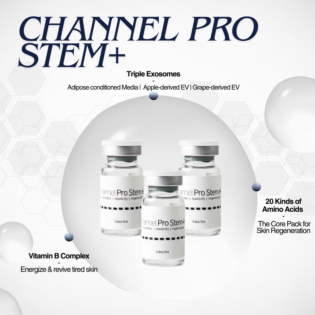 Channel Pro Stem+ (5ml*3vials) Wrinkle, Elasticity, Regeneration Triple Exosome Serum