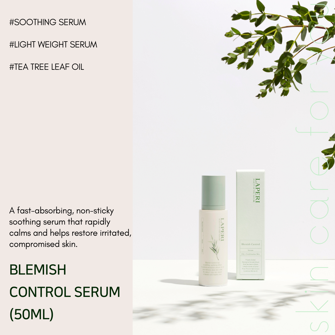 New year skincare resolution - oily, blemish & pore care Created specifically for oily and blemish-prone skin, this targeted skincare bundle focuses on restoring and maintaining optimal skin balance—neither overly dry nor excessively oily. The Laperi Blemish Control Line is designed to help regulate sebum production while keeping the skin calm, clear, and comfortable. Infused with Pycnogenol extracted from French maritime pine bark, the formula helps soothe stressed skin, protect against environmental aggressors, and visibly refine the appearance of pores. By addressing excess oil and congestion at the source, the skin appears clearer, smoother, and more balanced with continued use. This lightweight yet effective routine delivers oil control, blemish care, and pore refinement without clogging or over-drying, making it ideal for daily use and for those seeking a healthier, more refined complexion. What’s Included: Laperi Blemish Control Toner (210ml) – A refreshing toner that helps remove residual impurities, balance excess sebum, and prep the skin for improved absorption of active ingredients. Laperi Blemish Control Serum (50ml) – A concentrated serum formulated to calm blemish-prone skin while supporting clearer-looking pores and smoother skin texture. Laperi Blemish Control Gel Cream (50ml) – A lightweight gel cream that delivers hydration without heaviness, helping to control shine and maintain long-lasting skin balance.