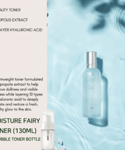 New year skincare resolution - brightening skincare Formulated with tranexamic acid, niacinamide, and vitamin C, this advanced skincare set is designed to help address melanin-related concerns while enhancing overall skin brightness and clarity. These powerful brightening ingredients work together to promote a more even-looking skin tone and a naturally radiant complexion. Enriched with tea tree–derived ingredients, the formula helps calm stressed or sensitive skin while delivering essential hydration. The soothing properties support skin balance and comfort, making it suitable for skin prone to irritation while still benefiting from intensive brightening care. By combining tone-correcting, soothing, and hydrating benefits in one complete routine, this all-in-one system simplifies daily skincare while delivering visible results—clearer, brighter, and healthier-looking skin with continued use. What’s Included: Laperi Moisture Fairy Toner (130ml) + Bubble Toner Bottle (30ml) – A lightweight, moisture-rich toner that hydrates and refreshes the skin, while the bubble bottle enhances absorption and helps prep the skin for active treatments. Beldora V9 Pro-Gen Ampoule (50ml) – A concentrated ampoule formulated to support brightening, skin vitality, and improved texture. Beldora V9 Pro-Gen Activator (35ml) – A targeted activator that helps boost the effectiveness of the ampoule, supporting a more luminous and even-looking complexion.