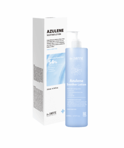 Dr. Sante Azulene Soother Lotion (200ml) Dr. Sante Azulene Soother Lotion contains real blue azulene in a Chamomile flower water base instead of purified water. This moisturizing and soothing lotion contains panthenol and ceramide NP to protect against harmful external environments. It has completed hypoallergenic tests for sensitive skin and infants and children usage. This hypoallergenic moisturizing lotion provides care for the whole family, face to body. -For sensitive skin, Baby Lotion, Pregnancy-safe lotion, Face & Body lotion Azulene Soother Lotion (200ml) Ingredients:  Chamomile Flower Extract 57%, Butylene Glycol, Glycerin, Macadamia Seed Oil, Jojoba Seed Oil, Panthenol, Cetyl Ethylhexanoate, Ethylhexyl Stearate, Shea Butter, Glyceryl Stearate, Cetearyl Olivate, Dicaprylyl Carbonate, Sodium Stearoyl Glutamate, Sorbitan Olivate, Caprylic/Capric Triglyceride, Sodium Hyaluronate, Glyceryl Glucoside, Beta-Glucan, Sophora Flavescens Extract, Licorice Root Extract, Peony Root Extract, Portulaca Extract, Chrysanthemum Extract, Turmeric Root Extract, Guaiacum Extract, Centella Asiatica Extract, Salvia Officinalis (Sage) Leaf Extract, Papain, Microcrystalline Wax, Dimethicone, Tocopheryl Acetate, Purified Water, Glucose, Sodium Chloride, Sodium Cocoyl Glutamate, Dipotassium Glycyrrhizate, Tromethamine, Ice Plant Extract, Polysorbate 80, Sorbitan Oleate, Chlorphenesin, 1,2-Hexanediol, Allantoin, Algae Extract, Japanese Cypress Extract, Salvia Oil