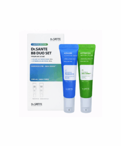 Dr.Sante BB Cream Duo Kit (Soother + AKA BB Cream + Puff 2pcs) *** LIMITED EDITION*** Set Includes Azulene Soothe BB Cream 35 g (Shade 21–22) Artemisia AKA BB Cream 35 g (Shade 22–23) Bonus: Rubicell Puff x 2 A versatile BB duo for sensitive, dry, and troubled skin—customize your base depending on your skin condition. Azulene Soothe BB Cream Finish: Dewy, radiant For: Dry & sensitive skin Lightweight, breathable BB cream with a natural tone-up effect. Provides long-lasting hydration and calming care without darkening. Key Ingredients: Chamomile Water & Guaiazulene – soothe redness and irritation Hyaluronic Acid – long-lasting hydration Ceramide NP & Panthenol – barrier support and skin recovery Artemisia AKA BB Cream Finish: Soft matte with inner hydration For: Troubled & sensitive skin Thin, smooth formula that adheres evenly for clean, natural coverage. Helps calm irritated skin while blurring blemishes and uneven texture. Key Ingredients: Artemisia (Mugwort) Extract – soothing hydration Centella Asiatica – calming care Niacinamide – bright, even skin tone AKADerm™ – комплекс soothing complex Additional Benefits Hygienic pump dispenser Free Rubicell Puffs (2 pcs) for seamless application