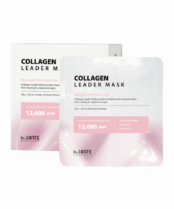Dr. Sante COLLAGEN LEADER MASK (30g*10ea) Dr. SANTE – KOREA NO.1 AESTHETIC BRAND Since its establishment in 2003, Sante Cosmetic Co., Ltd. has consistently researched and developed the Azulene Soother series for dry skin and the Artemisia AKA series for sensitive skin. Beautiful skin starts from here. | You’ll hear the difference in your skin – with Dr. SANTE Dr. Sante COLLAGEN LEADER MASK (30g*10ea) 16,800 ppm Hydrolyzed Collagen The true collagen leader mask / DESCRIPTION / Real collagen that deeply firms and fills the skin from within A premium gel sheet compatible with LED beauty devices High-Concentration Premium Mask | Deep Firming | Elasticity Care